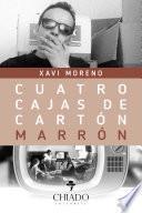 Cuatro cajas de cartón marrón