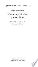 Cuentos. Artículos. Miscelánea