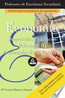 Cuerpo de Profesores de Enseñanza Secundaria. Economia. Supuestos Practicos. Volumen Iii. E-book