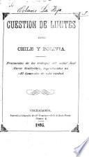 Cuestión de límites entre Chile y Bolivia
