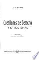 Cuestiones de derecho y otros temas