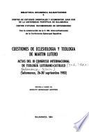 Cuestiones de eclesiología y teología de Martín Lutero