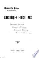 Cuestiones educativas, enseñanza regional, magisterio nacional, educación indigena, educación de la mujer