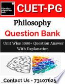 CUET-PG Philosophy [HUQP16] Question Bank Book 3000+ Question Answer Chapter Wise As Per Updated Syllabus