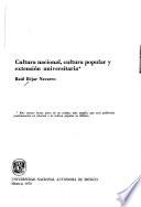 Cultura nacional, cultura popular y extensión universitaria