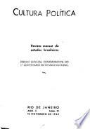 Cultura política; revista mensal de estudos brasileiros
