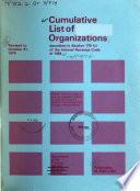 Cumulative List of Organizations Described in Section 170 (c) of the Internal Revenue Code of 1954