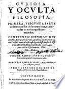 Curiosa y oculta filosofia