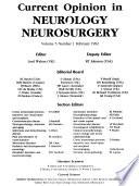 Current Opinion in Neurology and Neurosurgery