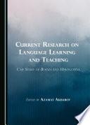 Current Research on Language Learning and Teaching