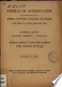 Cursillo de autoeducación desarrollado en el Ateneo Científico Literario de Madrid los días 5 a 9 de junio de 1915