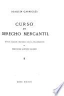 Curso de derecho mercantil