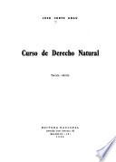 Curso de derecho natural