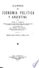Curso de economia politica y argentina