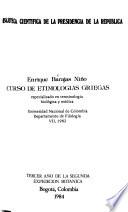 Curso de Etimologías Griegas