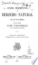 Curso elemental de derecho natural para uso de las escuelas