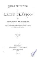 Curso sintético de latin clásico