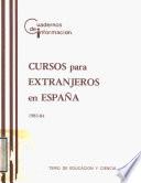 Cursos para extranjeros en España 1983-84