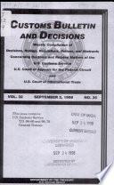 Customs Bulletin and Decisions