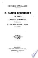 D. Ramon Berenguer (el viejo), conde de Barcelona