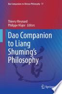 Dao Companion to Liang Shuming’s Philosophy