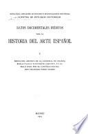 Datos documentales para la historia del arte español