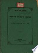 Datos estadísticos de la Universidad Literaria de Valladolid