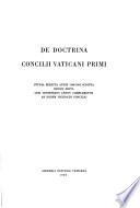 De doctrina Concilii Vaticani primi