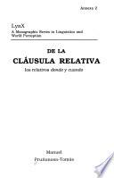 De la cláusula relativa