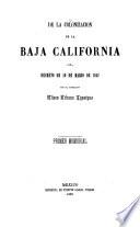 De la colonización de la Baja California