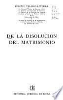 De la disolución del matrimonio