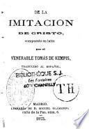 De la Imitacion de Cristo y menosprecio del mundi en cuatro libros...