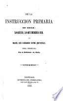 De la instruccion primaria en Chile
