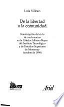 De la libertad a la comunidad