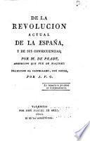 De la revolución actual de la España y de sus consecuencias