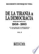 De la Tiranía a la Democracia