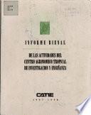 De Las Actividades Del Centro Agronomico Tropical de Investigacion Y Ensenanza