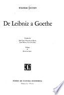 De Leibniz a Goethe