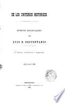 De los criterios historicos