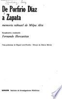 De Porfirio Díaz a Zapata