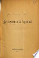 De regreso a la Argentina