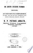De Sanctis ecclesiae Patribus