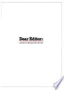 Dear Editor