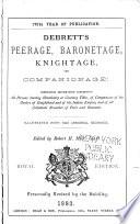 Debrett's Illustrated Peerage and Baronetage, Titles of Courtesy and the Knightage