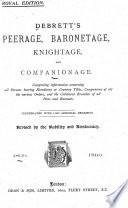 Debrett's Illustrated Peerage and Baronetage, Titles of Courtesy and the Knightage