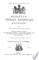 Debrett's Peerage, Baronetage, Knightage, and Companionage