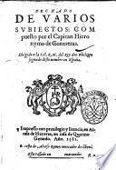 Dechado de varios subiectos: compuesto por el capitan Hieronymo de Contreras. ..