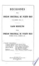 Decisiones de la Comisión Industrial de Puerto Rico