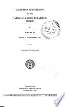 Decisions and Orders of the National Labor Relations Board