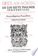 Declaracion de los siete psalmos penitenciales. (Tabla de las dominicas post penthecosten, hecha por el padre Fray Francisco de Arratia.)